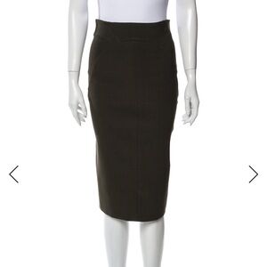 SportMax Olive Green Grey Gray Pencil Skirt